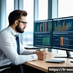 Home 21 보안 컨설팅 취업 시 자주 받는 질문 - A professional cybersecurity consultant in a modern office environment, analyzing detailed vulnerabi...