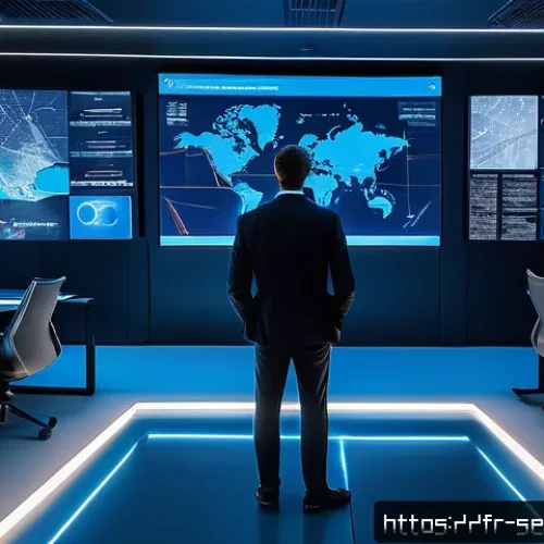 Home 31 보안솔루션 시장 동향과 전망 - A futuristic cybersecurity operations center in Paris, featuring diverse French professionals monito...